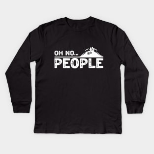 Anti-social - oh no... people Kids Long Sleeve T-Shirt